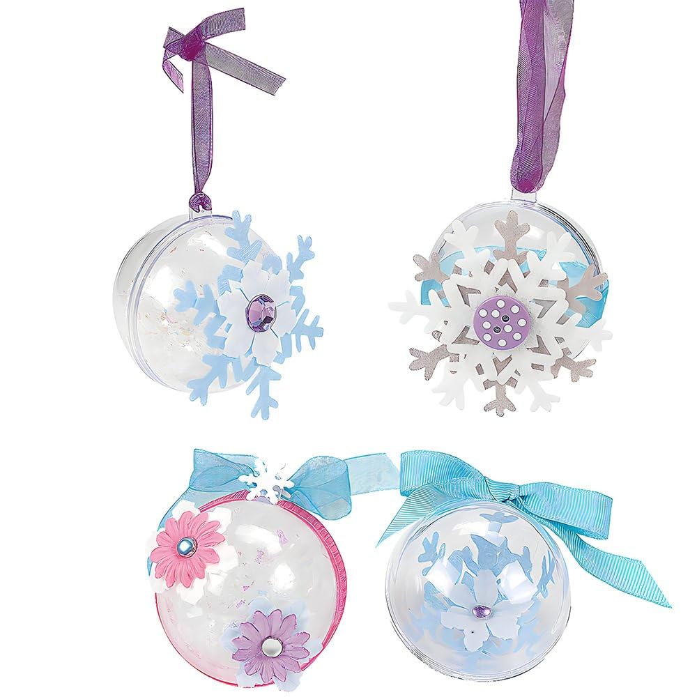 Do It Yourself Clear Ornament 12 Pc - Crafts for Kids and Fun Home Activities