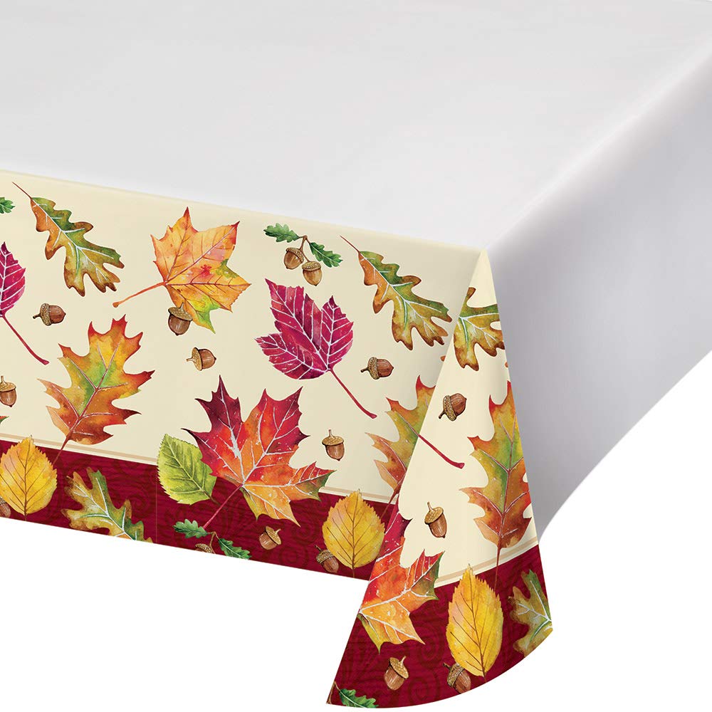 Creative Converting Fall Leaves Plastic Tablecloth
