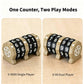 Board Game Life Counter, 4-Digit Wheel Trackers for 0-9999 Single Player and 0-99 Dual Player Modes, MTG Life Counter, Professionally Made for TCG