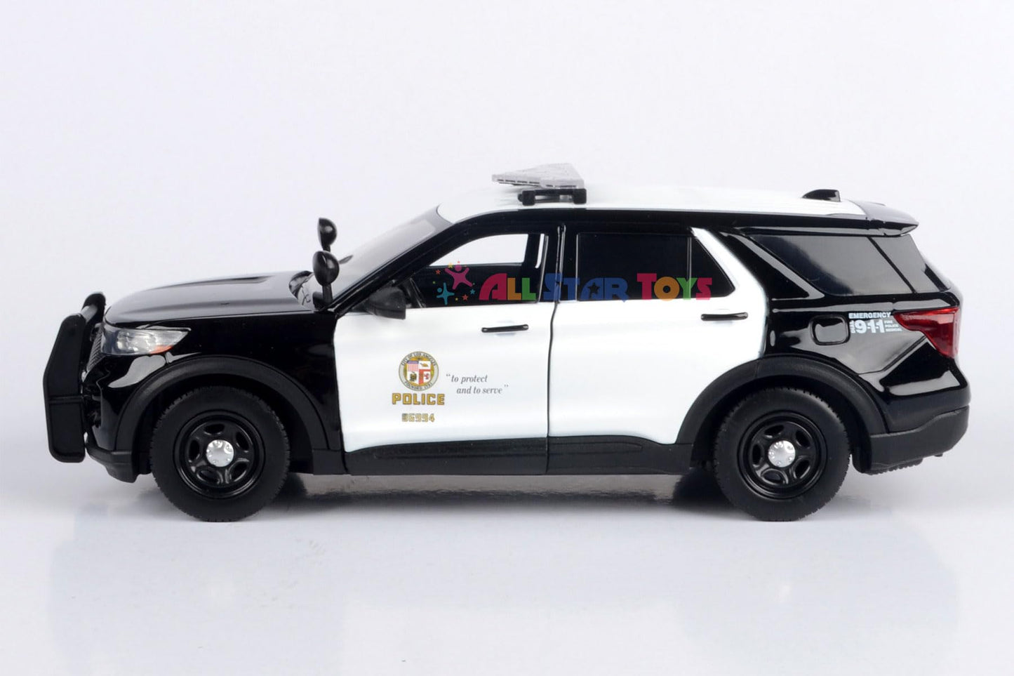 Motormax 2022 Ford Explorer Police Interceptor Utility LAPD Los Angeles Police Department 1/24 Diecast Model 76994 by All Star Toys