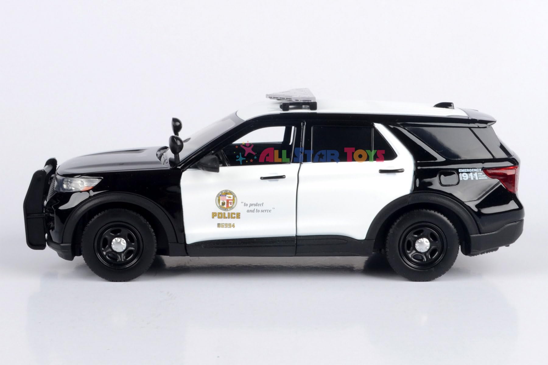 Motormax 2022 Ford Explorer Police Interceptor Utility LAPD Los Angeles Police Department 1/24 Diecast Model 76994 by All Star Toys