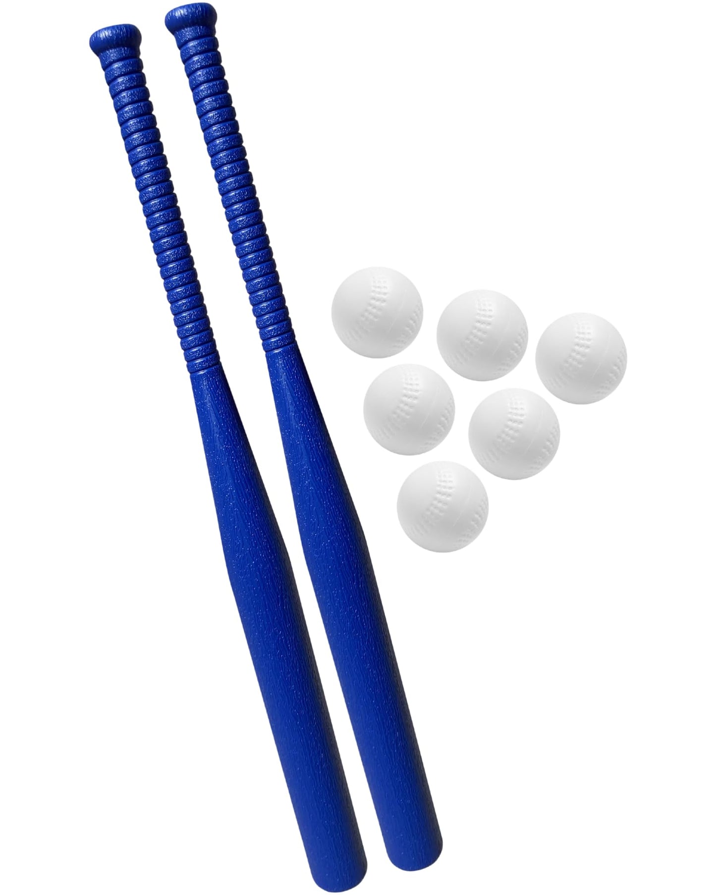 Plastic Baseball Bat and Ball Set for Kids, 2 Bats, 6 Balls, 32 Inch