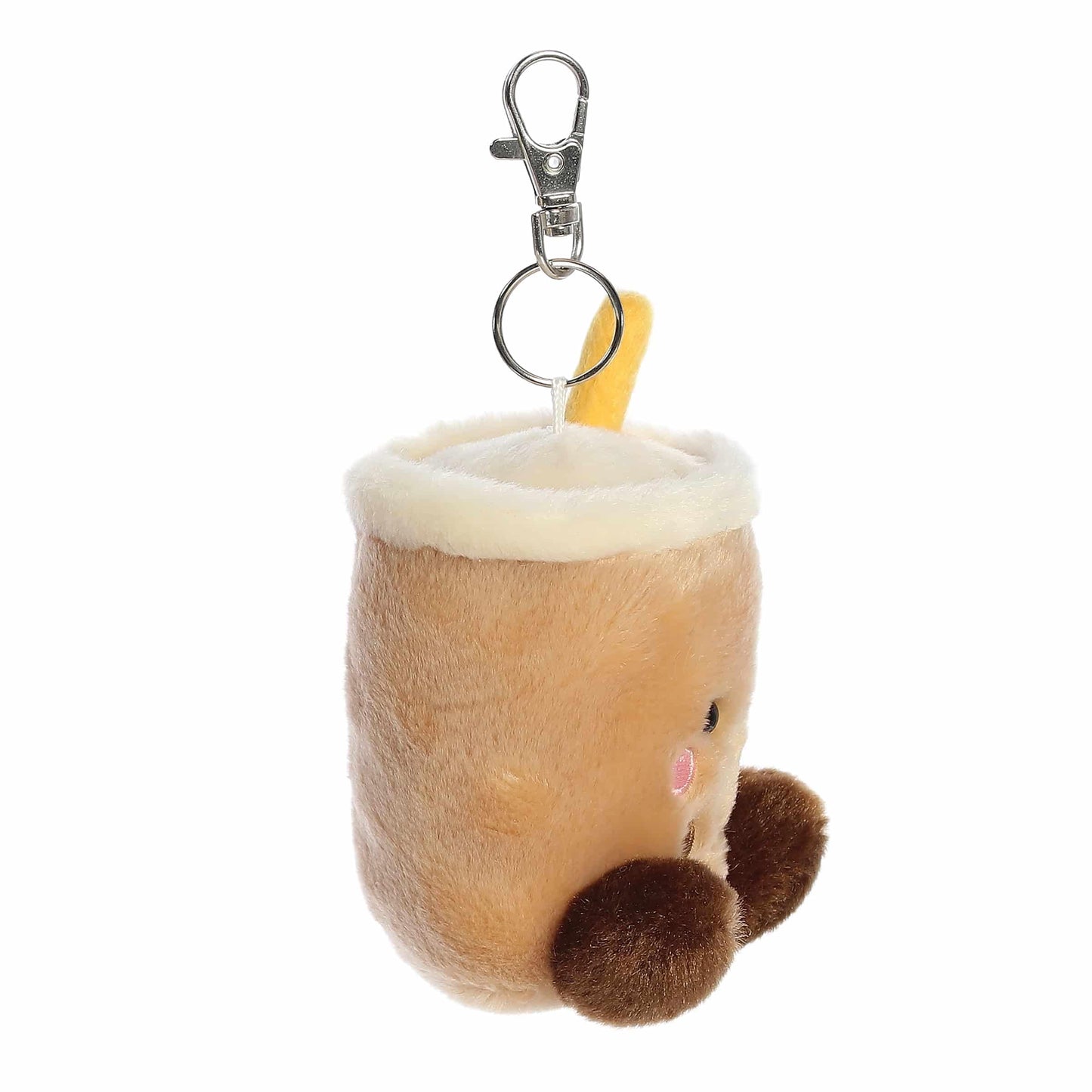 Aurora® Adorable Palm Pals™ Milky Tea Boba™ Clip-On - Fun Collectible Plush for Kids and Adult Collectors - Perfect for Decorating Rooms and Birthday