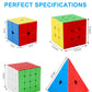 CFMOUR Speed Cube Set - Stickerless 2x2 3x3 4x4 Pyramid Magic Cubes Bundle