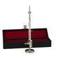 Dselvgvu Miniature Flute with Stand and Case Brass Mini Musical Instrument Flute Replica Collectible Figurines Dollhouse Accessories Model Home