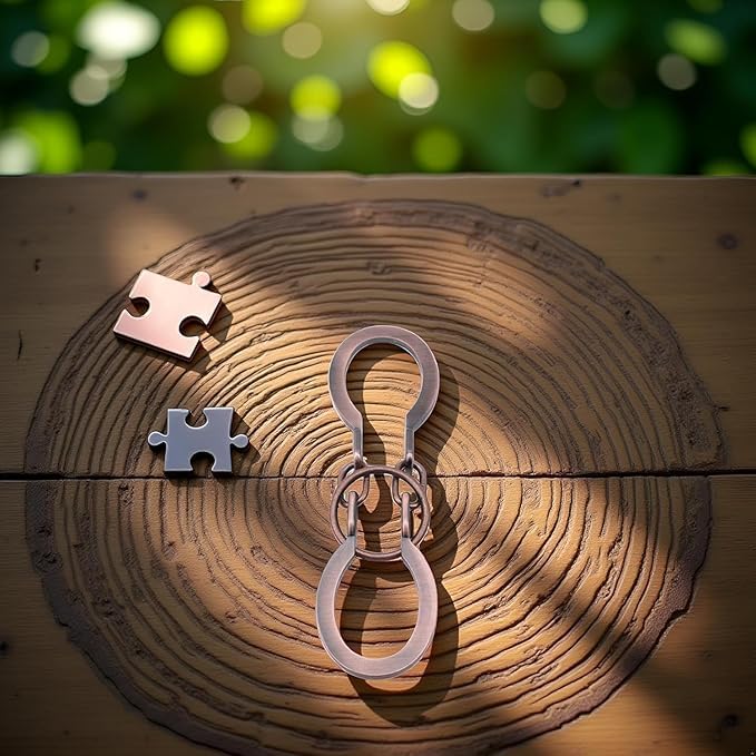 2Pcs Red Copper Lock Puzzle Metal Ring Solution Intellectual Deduction Unlock Puzzle Brain Tease Unlock Horseshoe Buckle Gift, Assembly