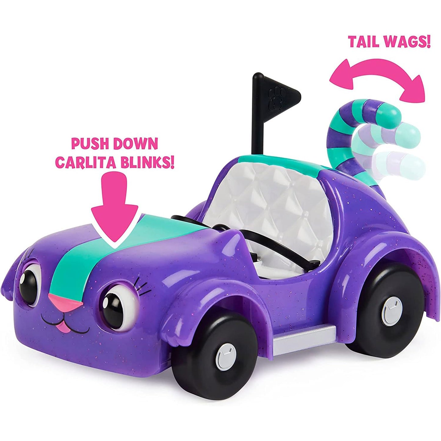 Gabby's Dollhouse, Carlita's Car with Pandi Panda Character and Accessories, Toys for Ages 3+