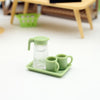 Miniature Dollhouse Food & Drink Set (4pcs): Cute Juice Bottles, Cup, Dish | Dollhouse Miniatures Decor