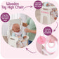 Badger Basket Wooden Baby Doll High Chair - Fits 18" Dolls - Includes Tray, Bib & Free Personalization Kit - Best for Toddler Girls for Pretend Play