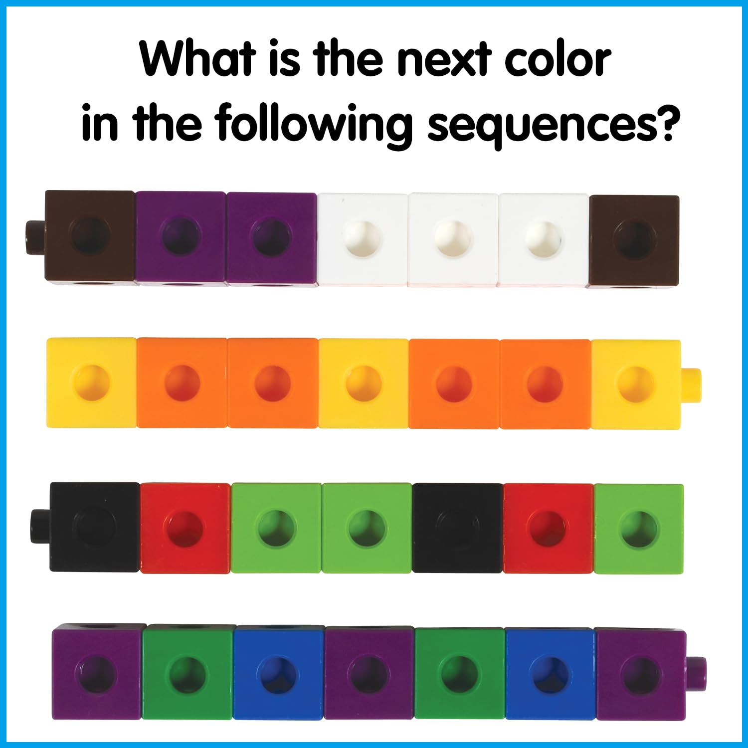 edxeducation Linking Cubes, Set of 100, Counting Cubes, Color Sorting Toys