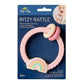 Itzy Ritzy Silicone Teether with Rattle - Rattle Teether Features Rattling Sound, Two Silicone Teething Rings and Raised Texture to Soothe Gums - Ages