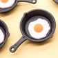 Miniature Pan Including Fried Egg, Dollhouse Mini Fried Egg in Pan, Frying Pan with Fried Egg, for the Elf Kitchen Dollhouse, Little Elf Meals (3PCS)