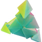 Jelly Windmill Speed Cube Pyramid Speed Cube Triangle Stickerless Vivid Color Magic Cube 3x3x3 Sturdy and Smooth Puzzle Toy ABS Plastic Material