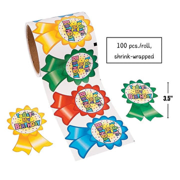 Fun Express Today'S My Birthday Roll Stickers | Party Supplies for Birthdays, Holidays & Special Celebrations