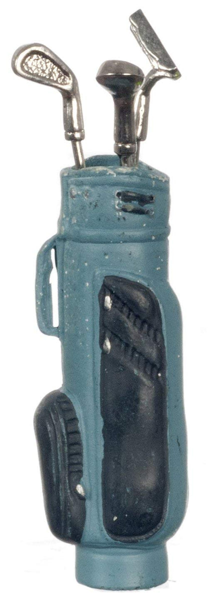Melody Jane Dolls Houses Dollhouse Miniature 1:12 Scale Blue Golf Bag with 3 Clubs #G8032b