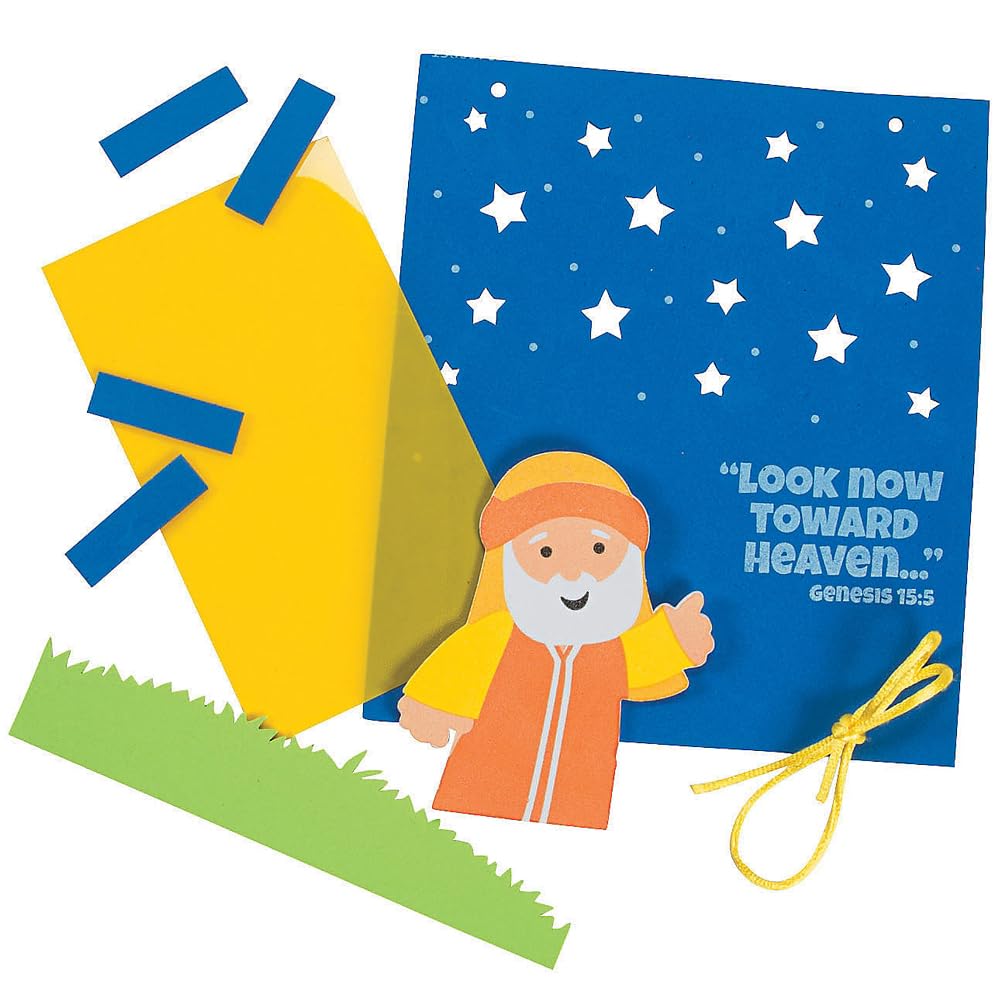 Fun Express Abraham & The Stars Craft Kit - Crafts for Kids and Fun Home Activities - VBS Vacation Bible School Supplies/Decor