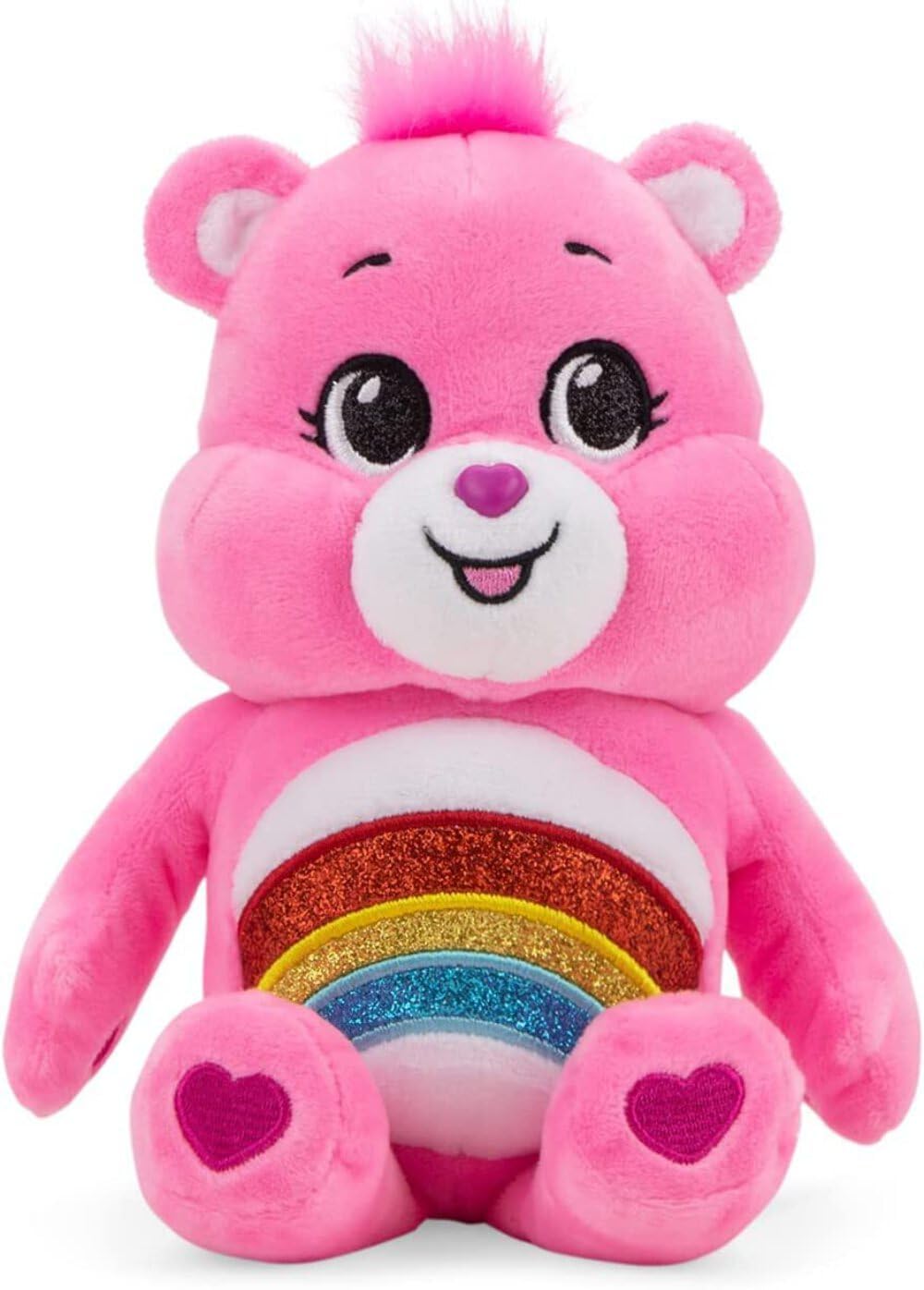 Care Bears 9" Bean Plush (Glitter Belly) - Cheer Bear - Soft Huggable Material!
