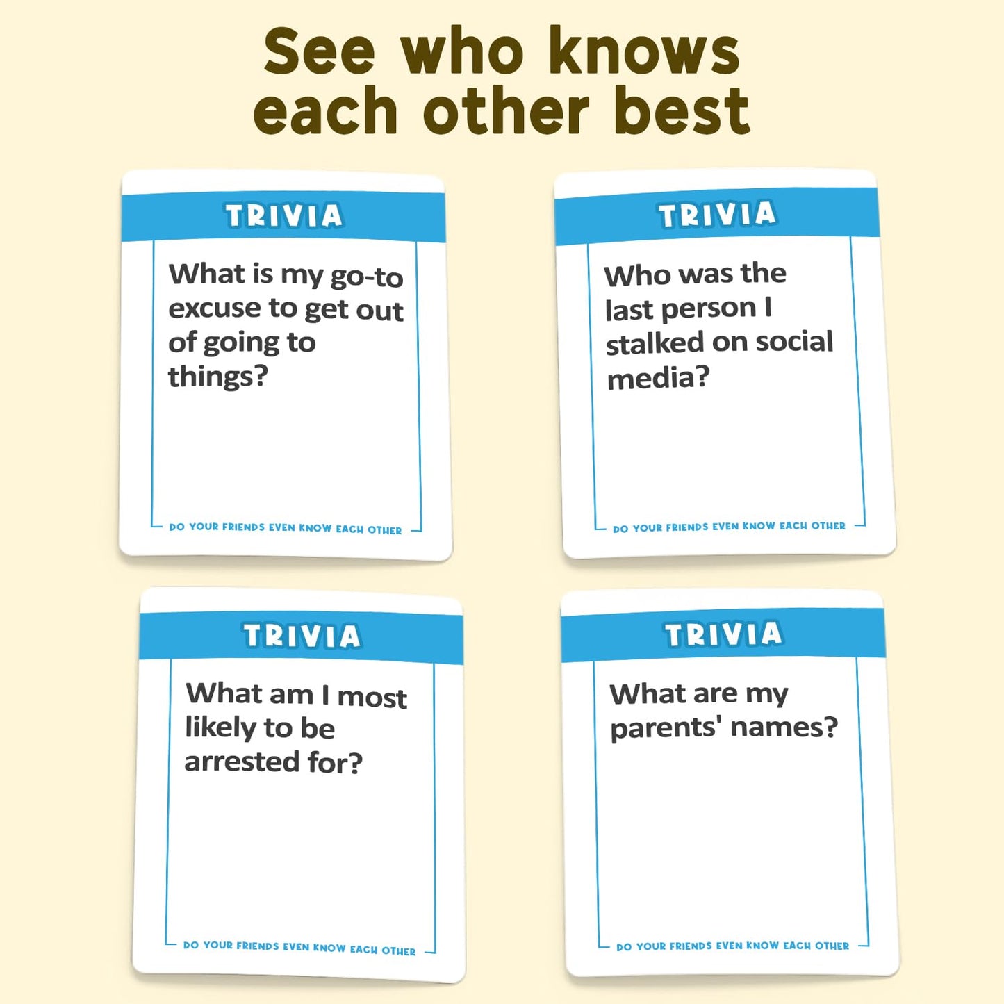 Do Your Friends Even Know Each Other? The Ultimate Party Game for Adults and Teens, Fun Card Game for Groups and a Great Friends Gift for Game Night