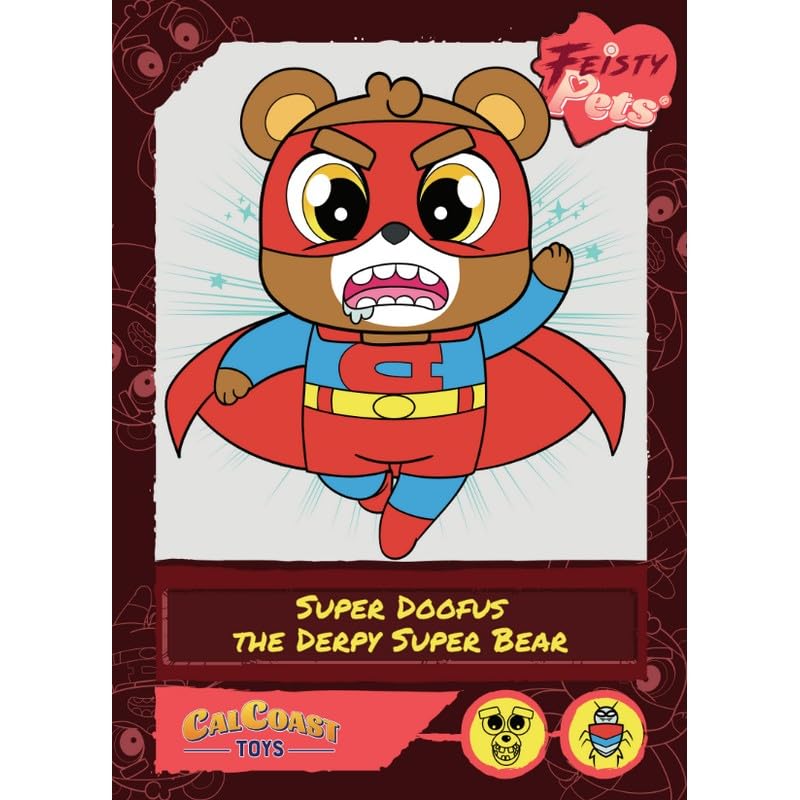 Feisty Pets 8.5" Super Doofus The Derpy Super Bear