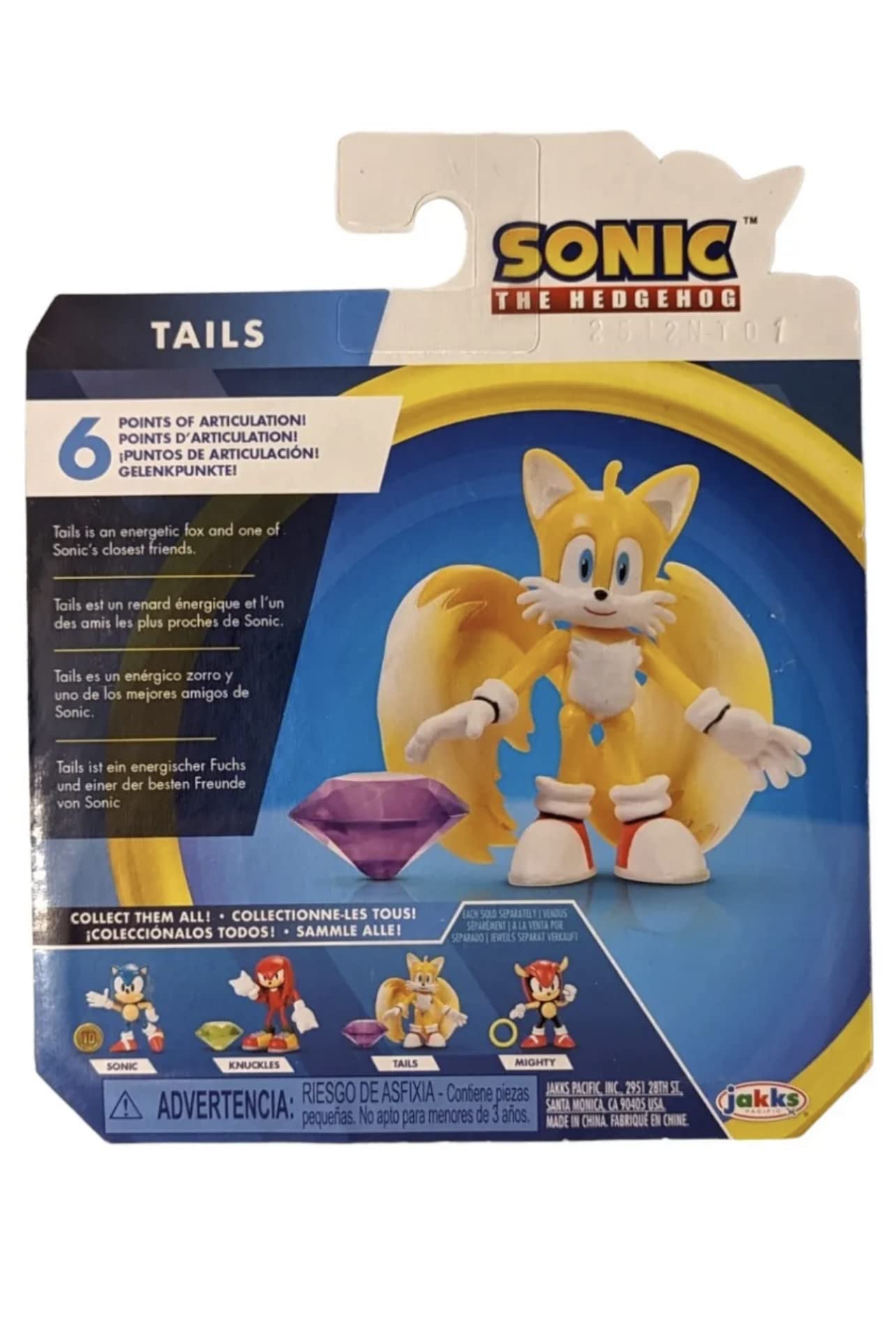 Sonic The Hedgehog 2.5 Inch Action Figure - Tails with Emerald