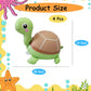 4 Pcs Inflatable Self Standing Turtle Balloons/4D Walking Animal Turtle Foil Balloon/Under The Sea Party, Mermaid Ocean Theme Birthday, Pool Beach