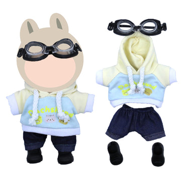 17cm Doll Clothes,Outfit Set Includes Shoes for 17cm Dolls-Fashion Premium Cute Easy Removable Doll Clothing Set with Accessories(No