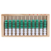 szzijia 9-Bead 11 Column Abacus Counting Frame for Kids Math Education Wooden Framed Green White Color