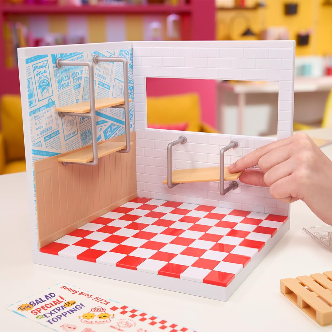 MGA's Miniverse Make It Mini Spaces Pizza Shop, Building Set, Customize, DIY Crafts, Rooms, Hobby, Collectors, Display, Gifts, 8+