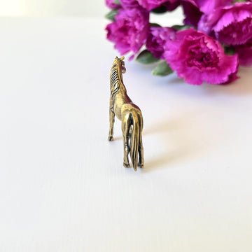 Aorvoras Miniature Horse Figurine, Brass Retro Statue Ornament, Dollhouse Micro Garden Landscaping Decoration
