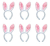 Jashem Plush Bunny Ears Hairbands 6 Pieces Cute Bunny Ears Headband Rabbit Ear Bunny Costume for Easter