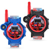 Accutime Spiderman Kids Rechargeable Walkie Talkie Watch Set - 2 Way Radio Watches, LED Flashlight, Compass, Toy Watches for Boys, Girls, Fans of