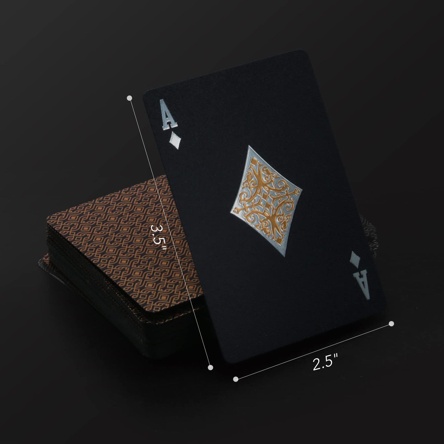 INTEGEAR 2 Decks of Playing Cards, Gold 3D Embossed Patterned Poker Cards Plastic PET Waterproof Playing Cards Luxury Magic Trick Game Tool Gift