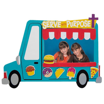 Fun Express Food Truck VBS Picture Frame Magnet Craft Kit - VBS Vacation Bible School Supplies/Decor - Makes 12