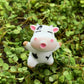 MAOMIA 8 Pcs Cow Figures for Kids, Animal Toys Set Cake Toppers, Cow Fairy Garden Miniature Figurines Collection Playset for Christmas Birthday Gift