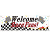 Blulu Racing Party Decorations Welcome Race Fans Banner Racing Party Suppliers Race Car Banner Garland Backdrop Photo Booth Props Car Birthday