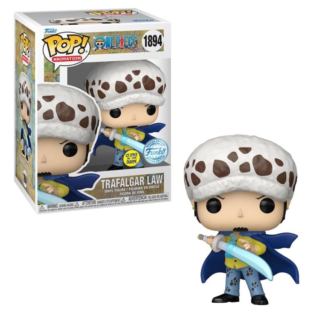 Funko Pop! One Piece Trafalgar Law with Blue Anesthesia Glow-in-The-Dark Vinyl Figure