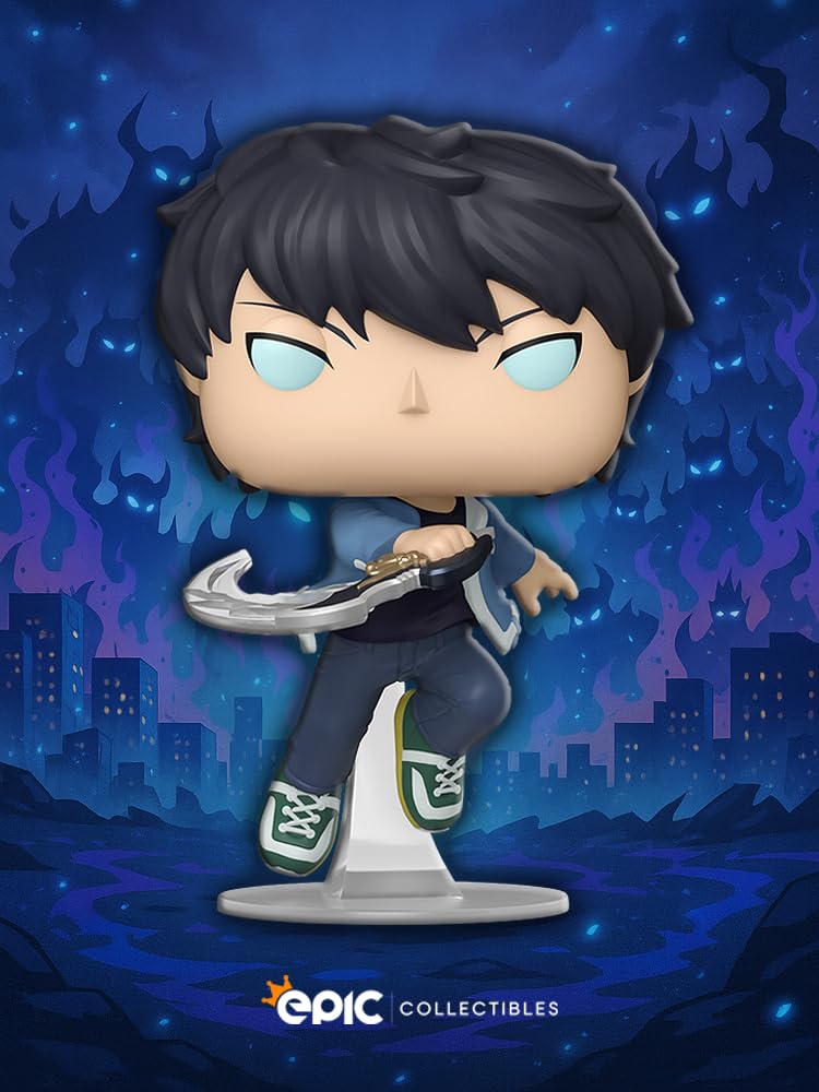 Epic Collectibles Pop Anime: Solo Leveling - Sung Jinwoo Vinyl Figure Bundled with Box Protector Compatible for Funko