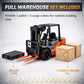 Liberty Imports Toy Forklift Truck with Pallet & Cargo - 1:22 Scale Friction Powered Wheels & Manual Lifting Control - Warehouse Lifting Vehicle