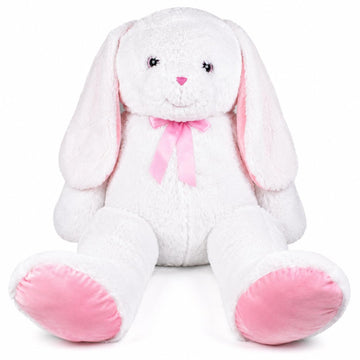 Kangaroo Giant Stuffed Bunny Plush 5 Foot Oversized Bunny Stuffed Animal Ultra Soft Plush Rabbit with Floppy Ears, Large White Bunny for Kids, Girls