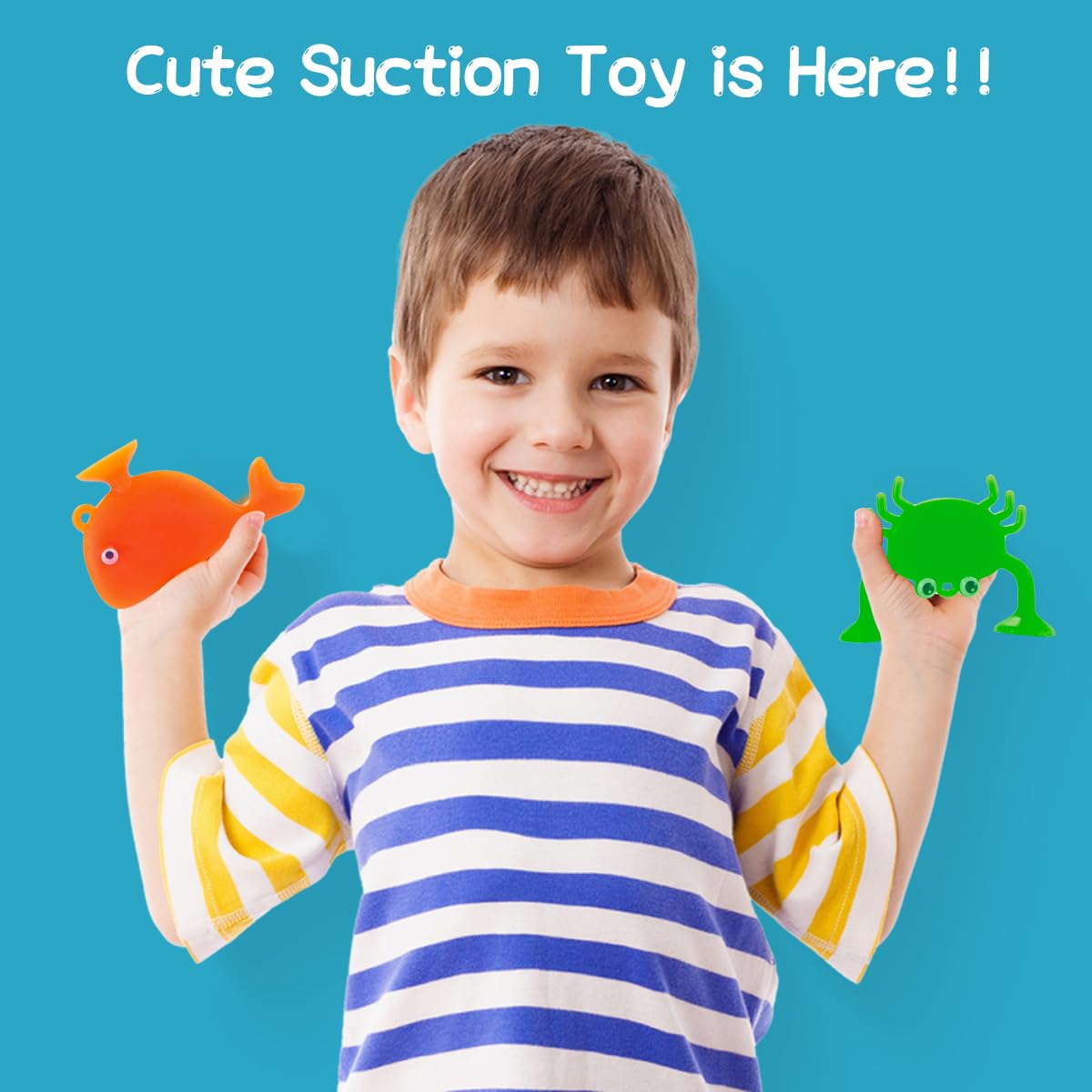 18PCS Suction Bath Toys for Toddler Kids, Mold Free Silicone Ocean Animals Suction Cup Bathtub Toys, No Hole Sensory Window Fidget Toys, Fun Creative