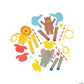 Fun Express Hanging Trapeze Animals Craft Kit - Craft Kits - 12 Pieces
