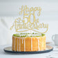 Sleyberoy golden Glitter Happy 50th Anniversary Cake Toppers -Wedding Anniversary Party Decorations, 50th Wedding Anniversary, Company Anniversary