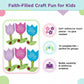 Fun Express 3-D Growing in His Word Tulip Craft Kit - Creative Kids Craft Activity for Religious Projects Home Church & Fun Events - Perfect