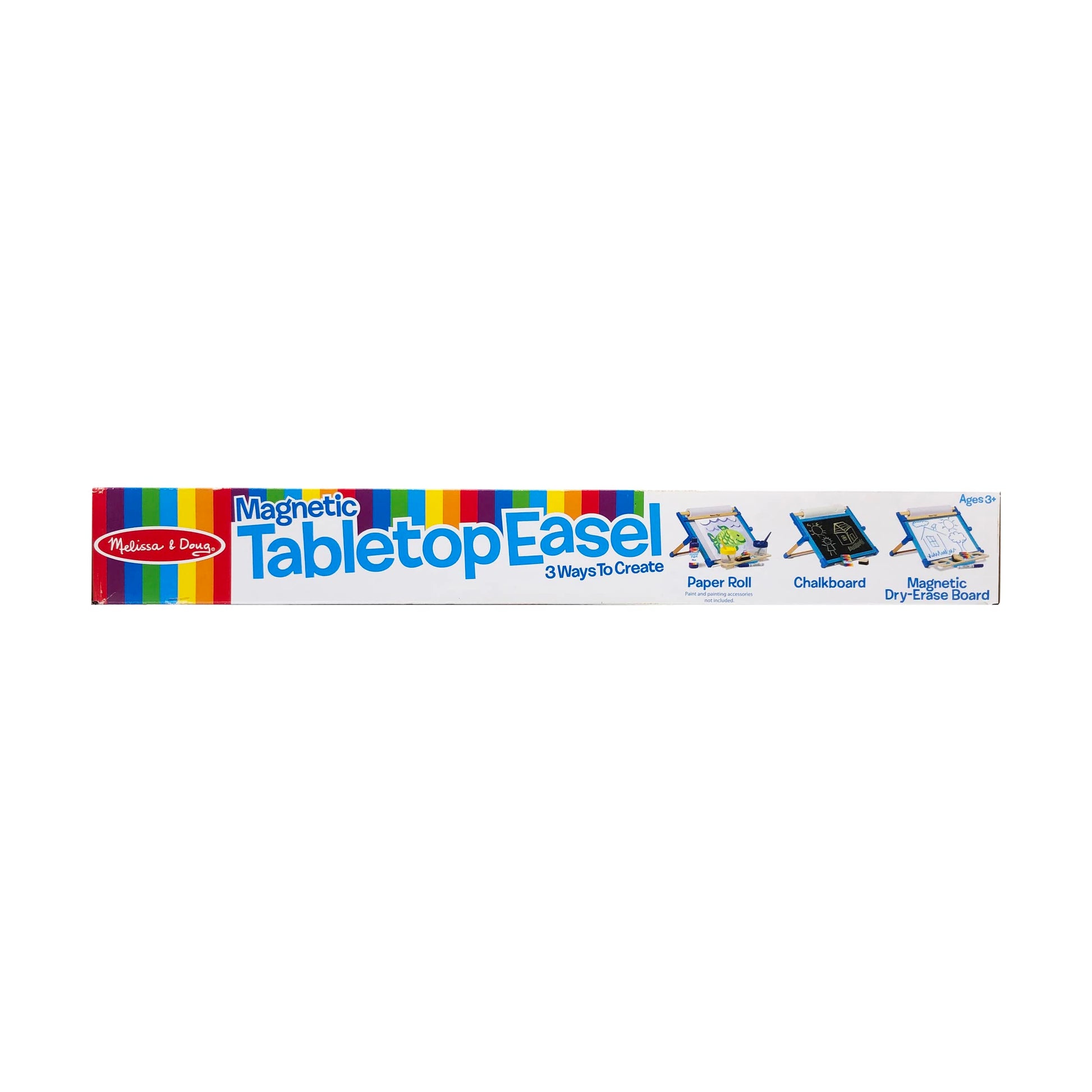 Melissa & Doug Double-Sided Magnetic Tabletop Art Easel - Dry-Erase Board and Chalkboard