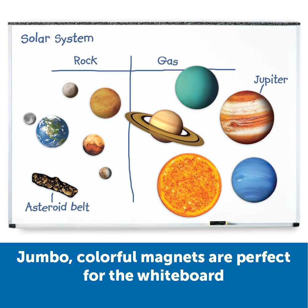 Learning Resources Giant Magnetic Solar System - STEM Planets, Earth and Sun Model, Astronomy Gifts, Montessori Science, Teacher Supplies, Space