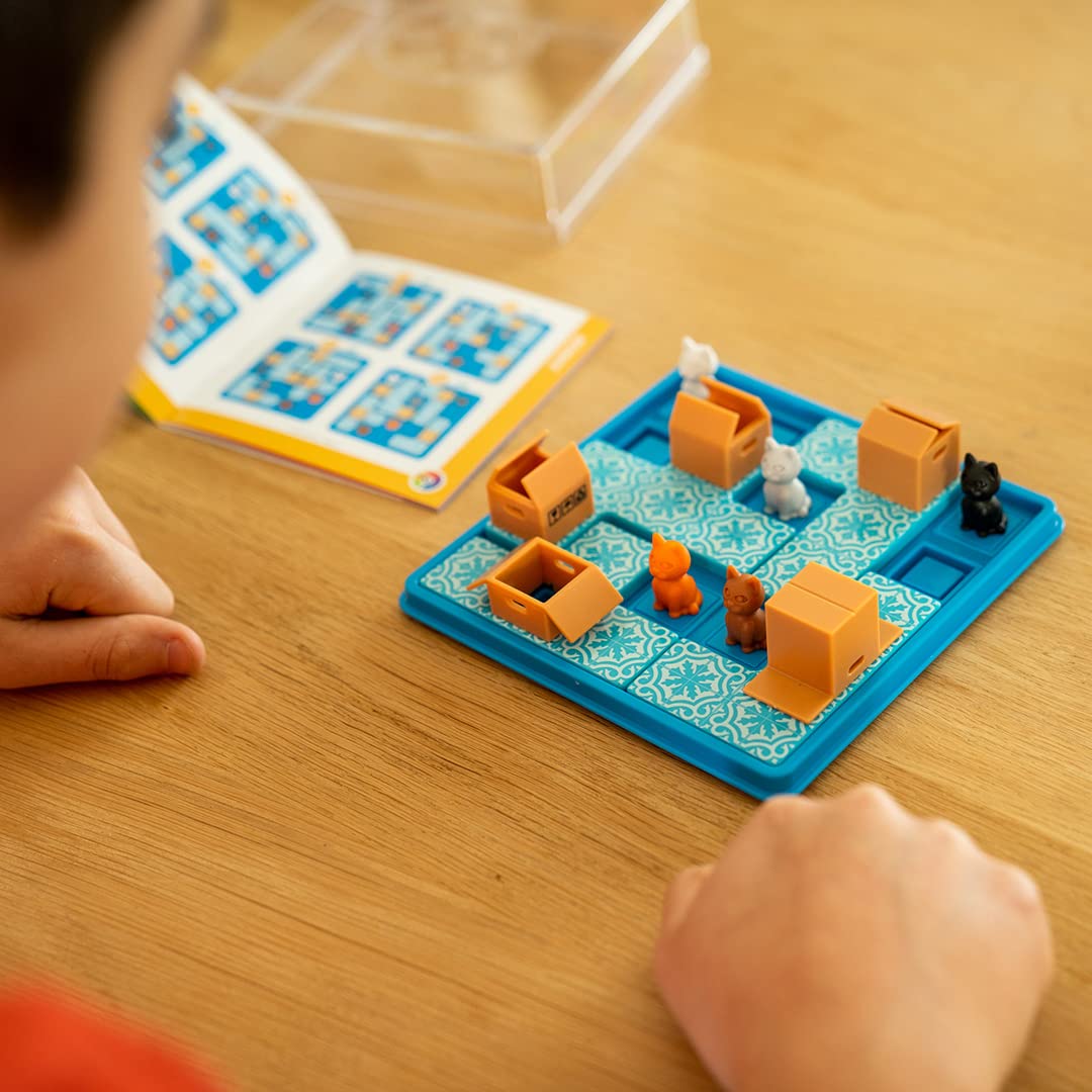 SmartGames Cats & Boxes - The Feline Fun Travel Puzzle Game, Ages 7+
