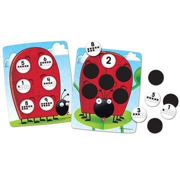 Learning Resources 10 on the Spot Ten Frame Game - Math Manipulatives, Board Games for Kids, Number Cards, Toddler Montessori Counters, STEM Toys