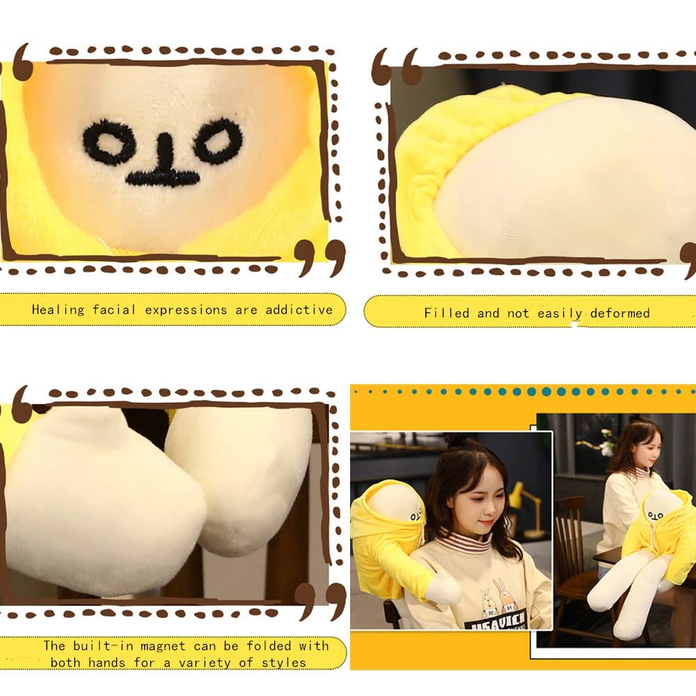 OUKEYI 16Inch Banana Doll, Plush Banana Toy Man with Magnet Funny Changeable Plush Pillow, Funny Man Doll Decompression Toy Birthday Gift