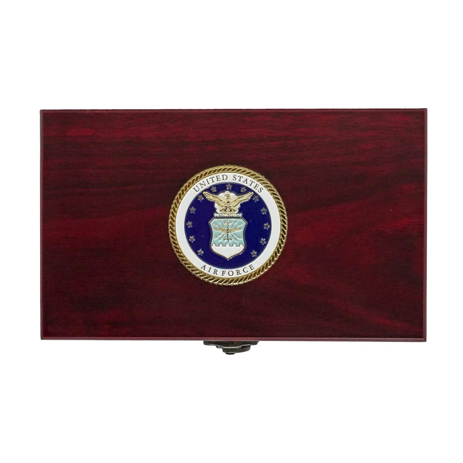 Military Gift Shop US Air Force Playing Cards & Dice in Keepsake Box - USAF Rank Insignia Cards | Air Force Card Set