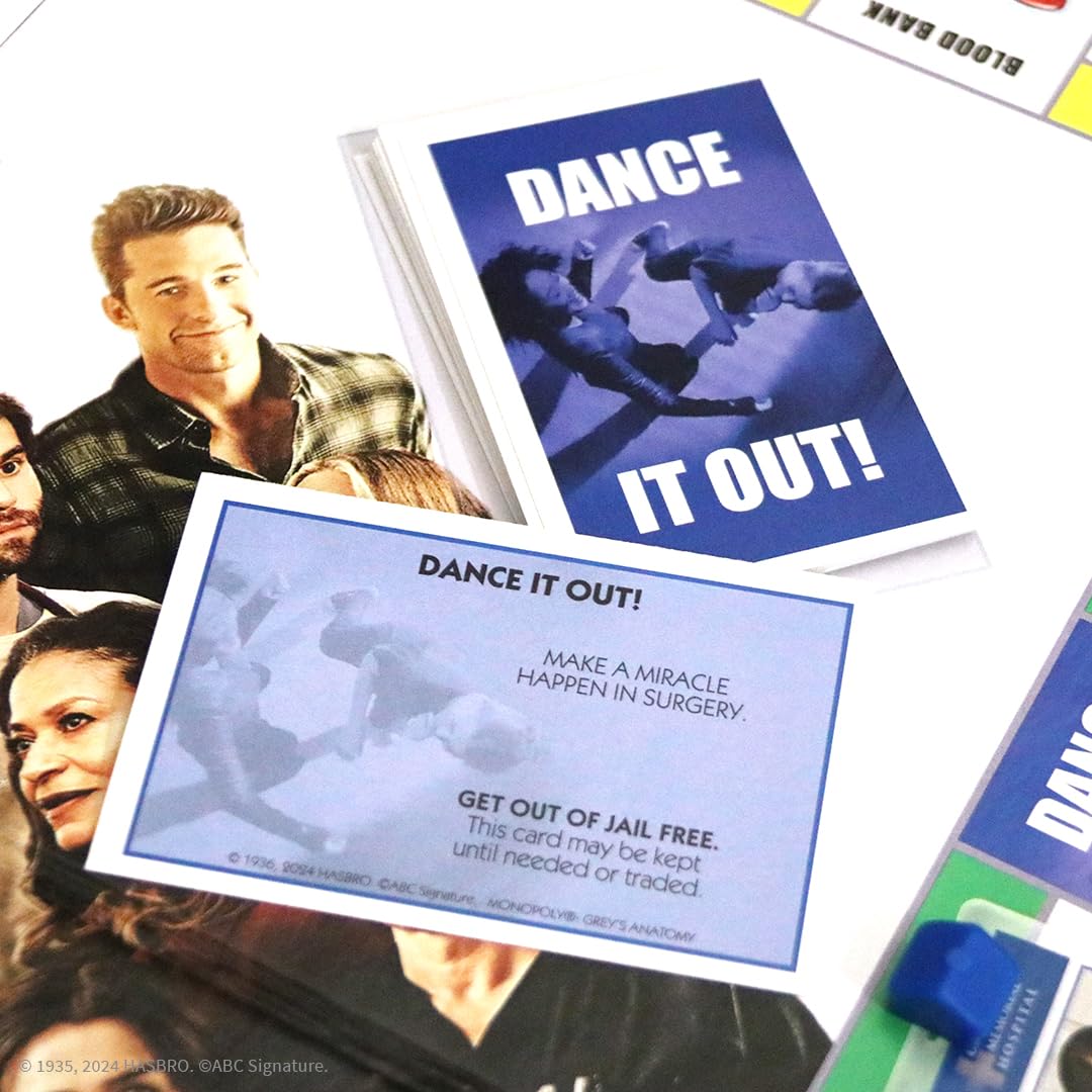 Monopoly: Grey's Anatomy Board Game | Featuring Ferry Boat, Clipboard, Scrub Top, and More | Buy, Sell, Trade Iconic Doctors from Miranda Bailey